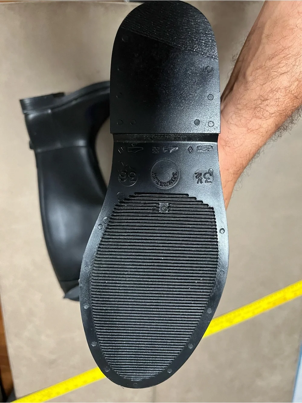 Black Women's Tall Rain Boots us size is like 6